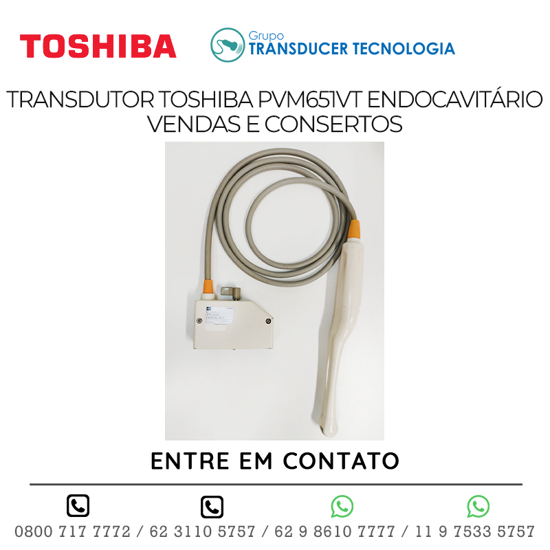 TRANSDUTOR TOSHIBA PVM 651VT ENDOCAVITÁRIO VENDAS E CONSERTOS