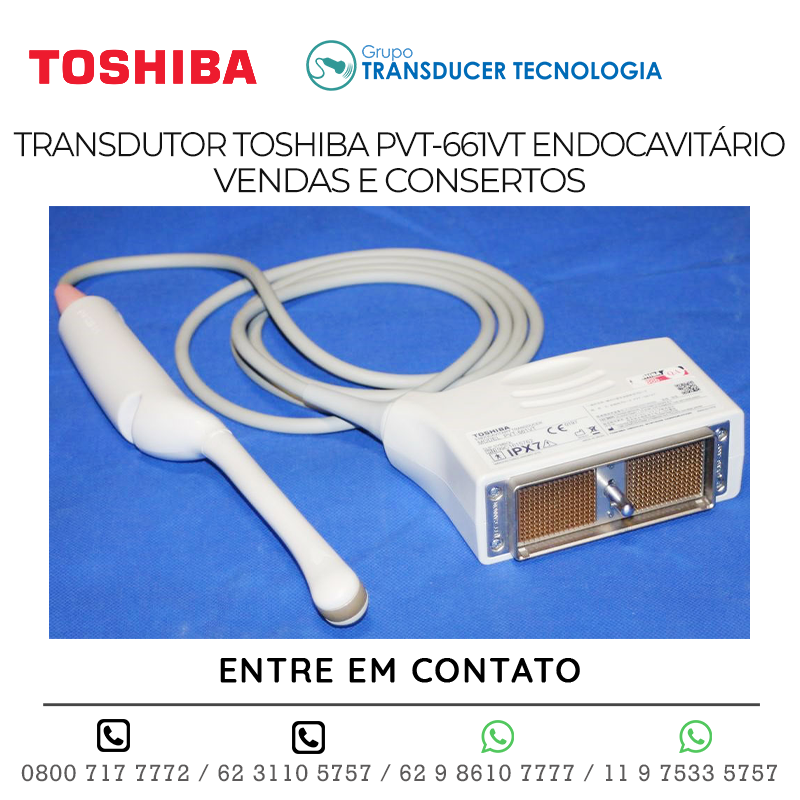 TRANSDUTOR TOSHIBA PVT 661VT ENDOCAVITÁRIO VENDAS E CONSERTOS